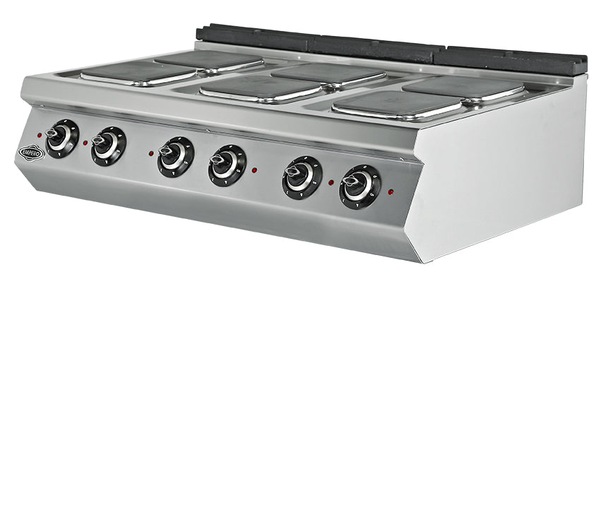 Elektro-Kochfeld 6 Platten Serie 700 Plus – 1200×730×300 mm – 400V – 13,5 kW