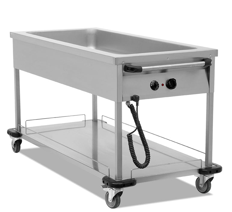Bain-marie mobile elettrico – 4x1/1 GN – 1505×705×850 mm