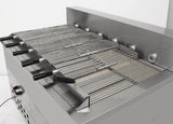 Horizontaler Hähnchengrill – 6 Spieße – 1400×930×1100 mm