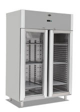 Kühlschrank 2 - türig mit Glastüren – digitale Temperaturkontrolle – Lüfterkühlung – 1400×800×2050 mm