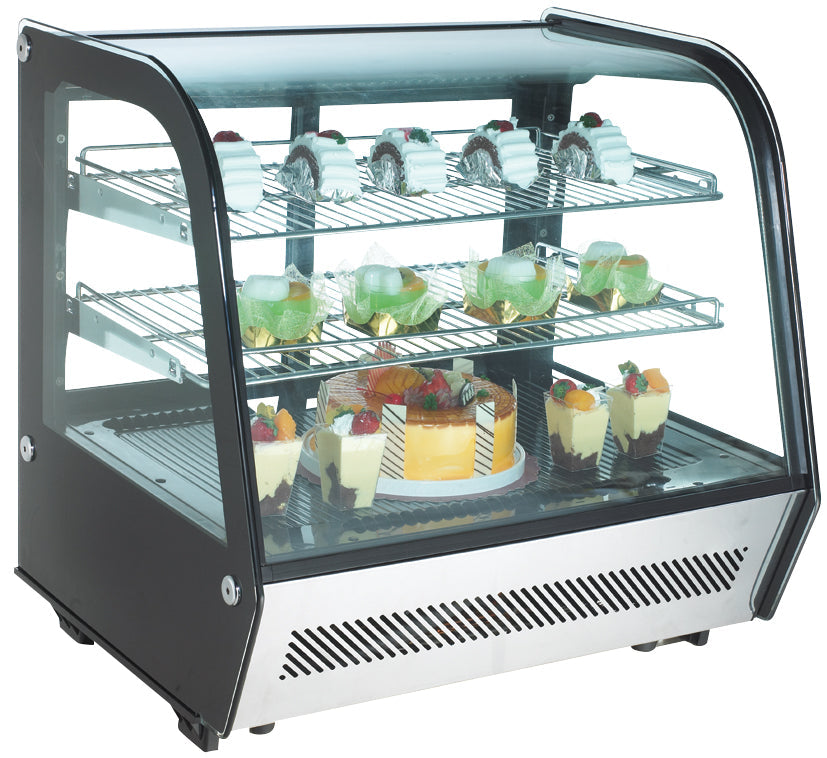Kühlvitrine – 120 l – Doppelglas – LED – Temperaturregelung – 702×568×686 mm
