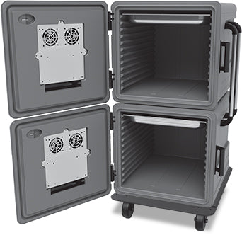 Thermobox Heißhaltebox 2x83 l mit Seitenöffnung – 550×636×1403 mm