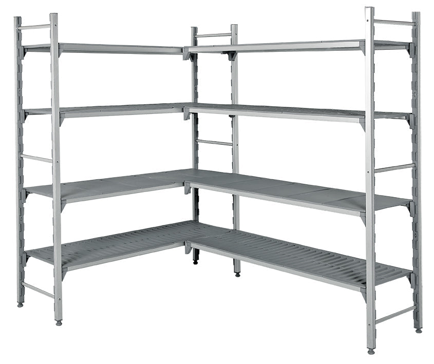 Étagères en polypropylène – perforées – pieds en aluminium – 1905×600×1800 mm